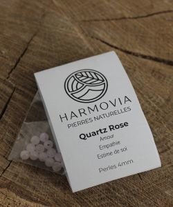Perles Quartz Rose 4mm, 1 pièce